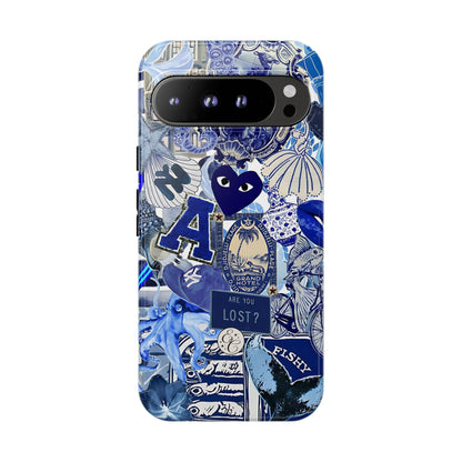 Blue Collage Tough Phone Case