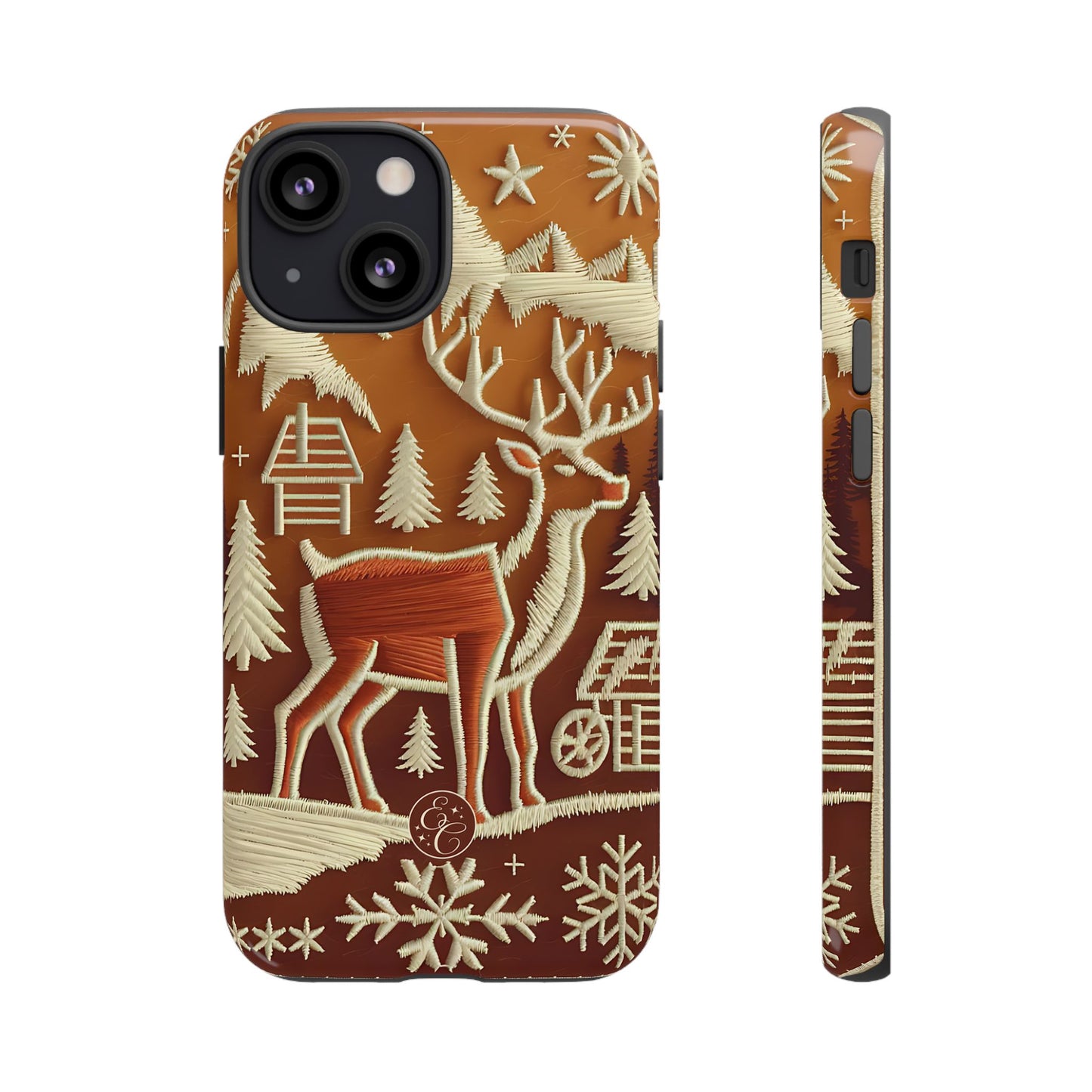 Rustic Reindeer Tough Phone Case