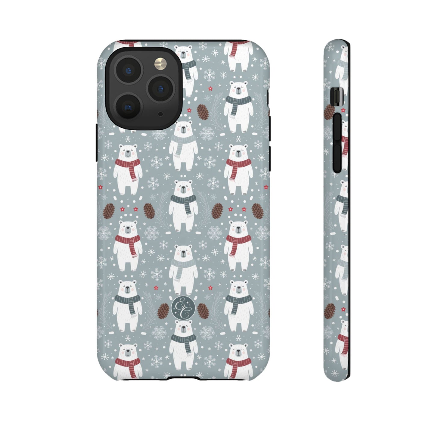 Cute Polar Bear Pattern Tough Phone Case