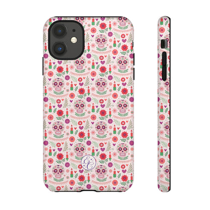 Pink Boho Day of the Dead Tough Phone Case