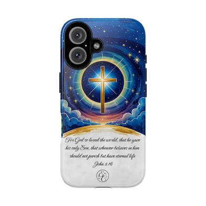 Celestial Cross - John 3:16 Tough Phone Case