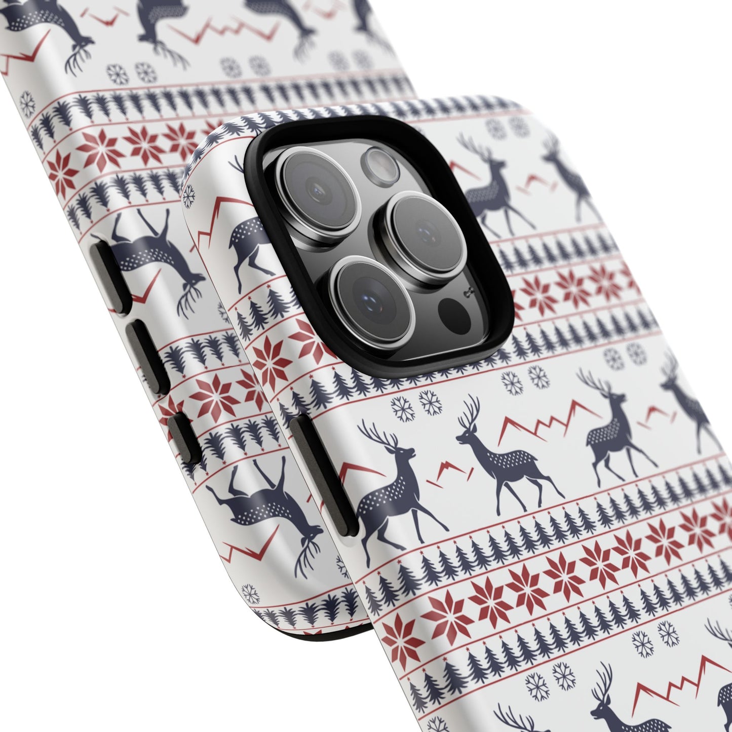 Christmas Reindeer Pattern Tough Phone Case