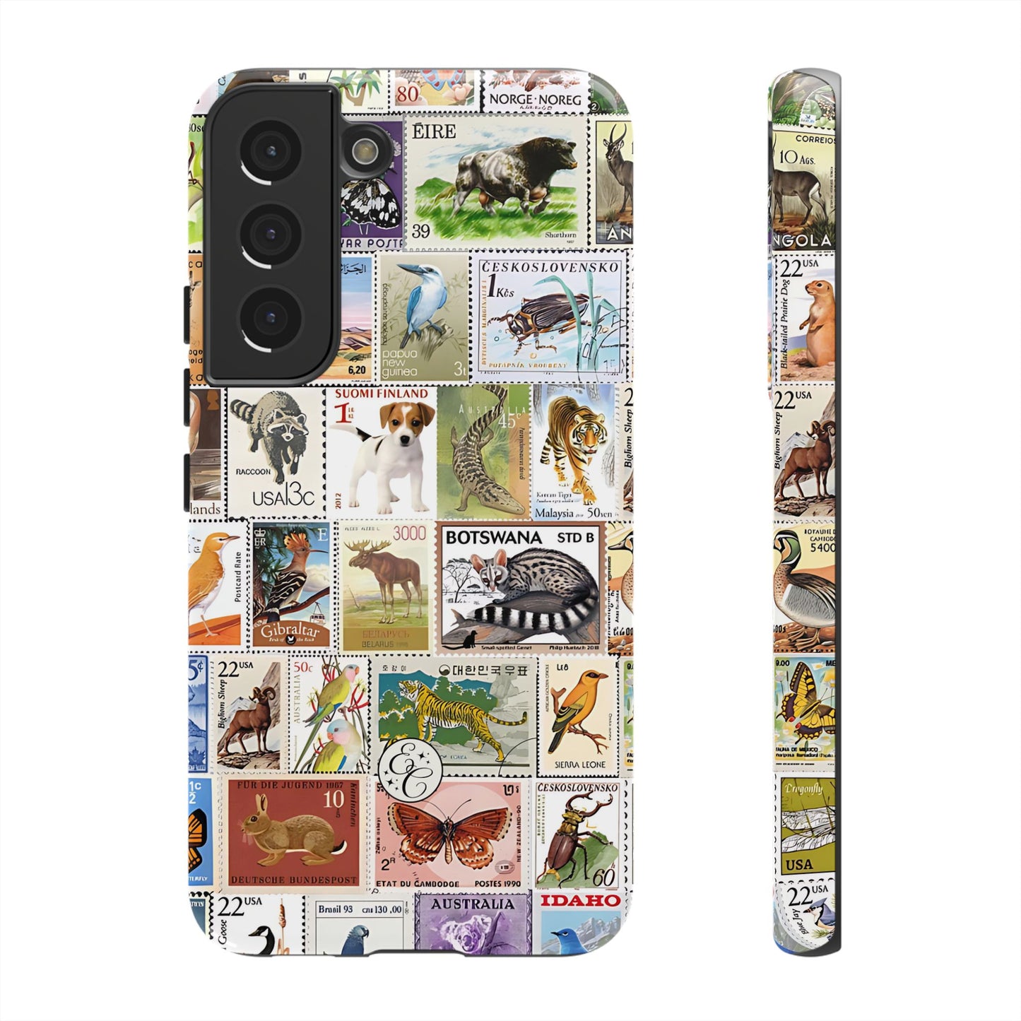 Wildlife Stamp Collage Tough Phone Case