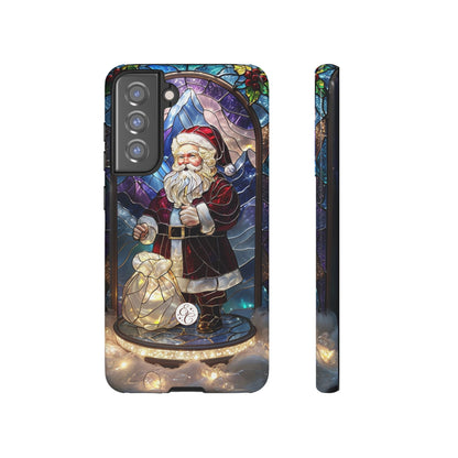 Santa Claus Stained Glass Tough Phone Case