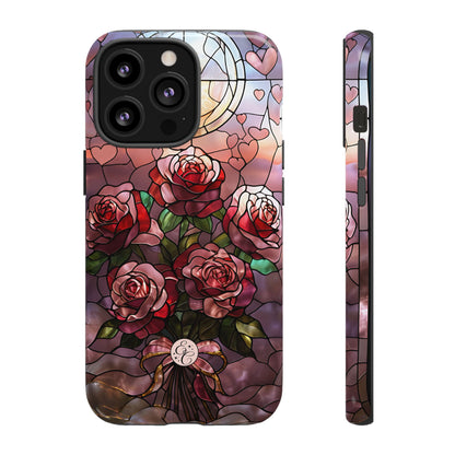 Bouquet of Roses Stained Glass Tough Phone Case