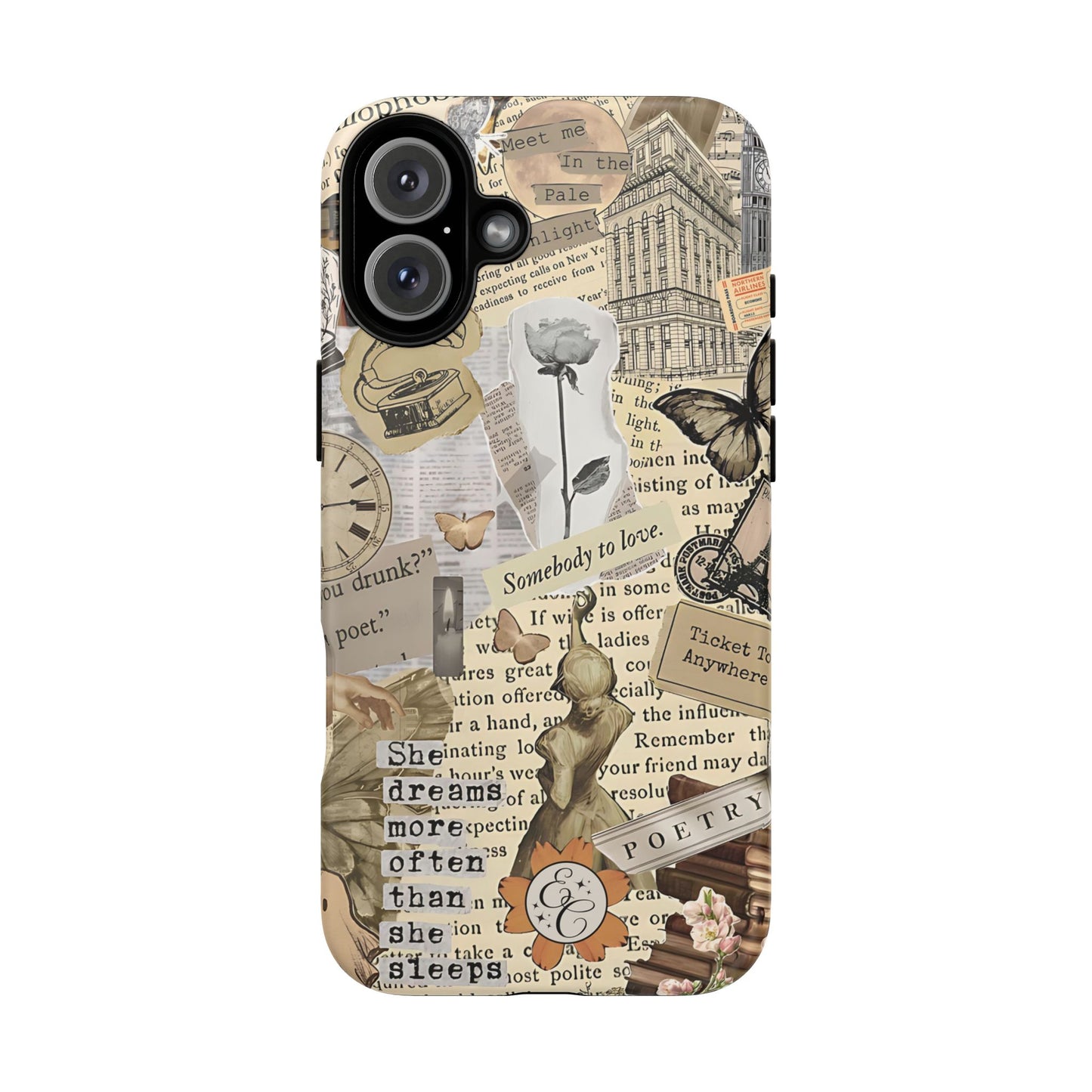 Library Romance Collage Tough Phone Case
