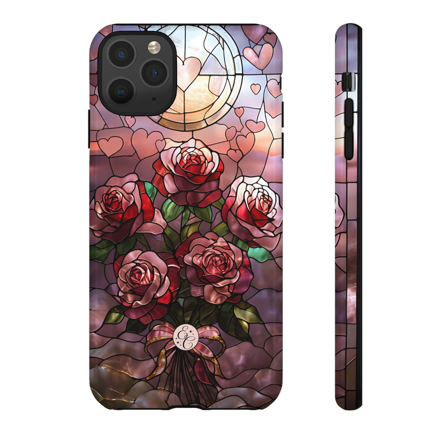 Bouquet of Roses Stained Glass Tough Phone Case