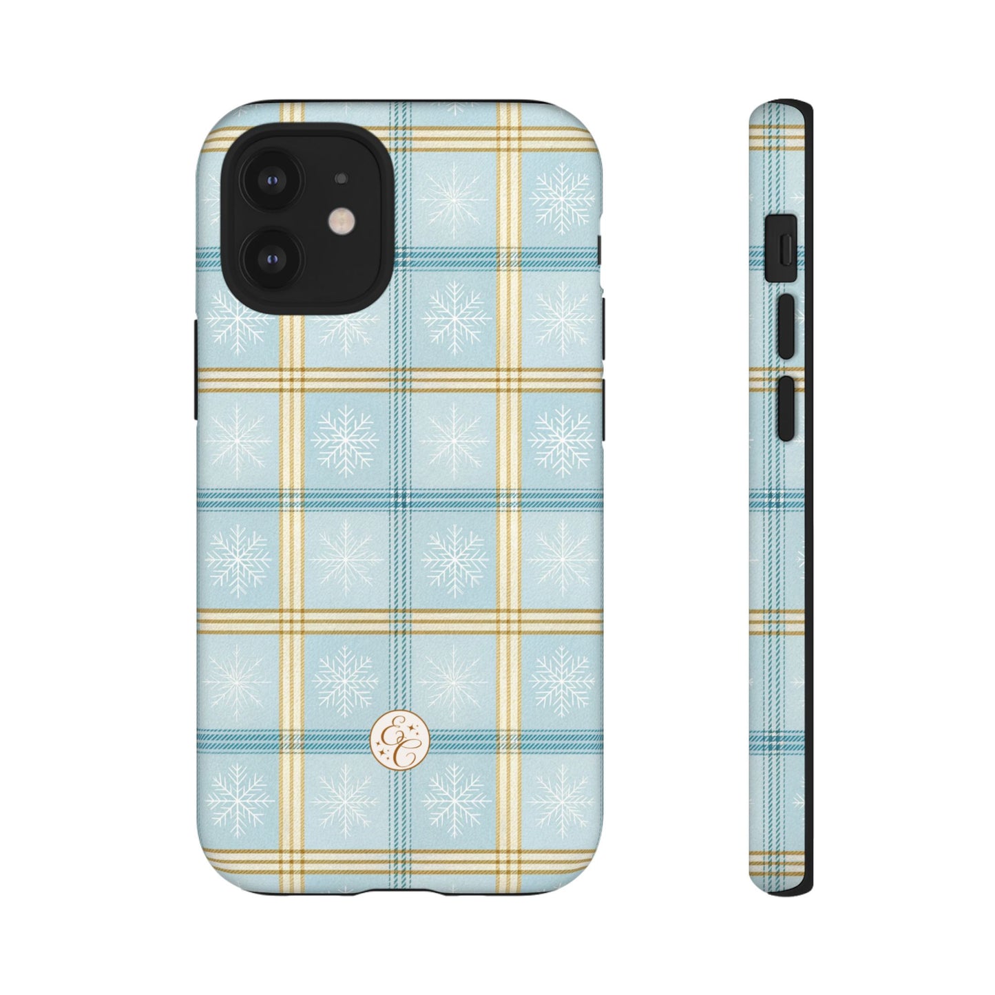 Blue Winter Plaid Tough Phone Case