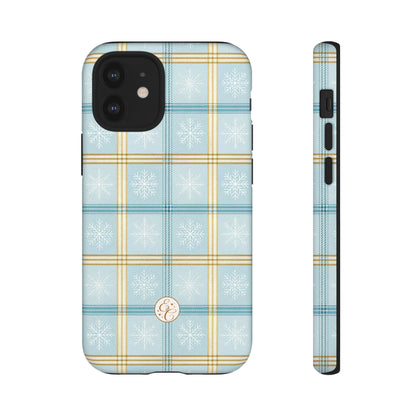 Blue Winter Plaid Tough Phone Case