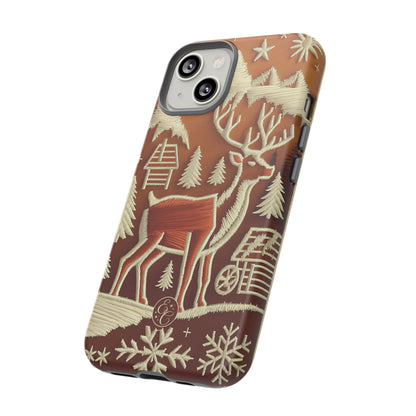 Rustic Reindeer Christmas Phone Case