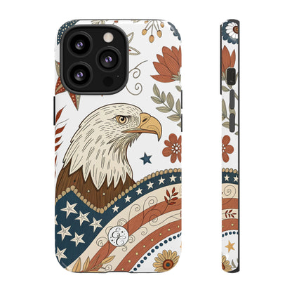 Boho Patriotic Eagle Tough Phone Case