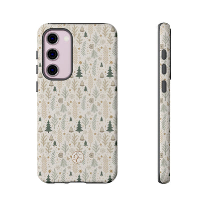 Boho Christmas Forest Tough Phone Case