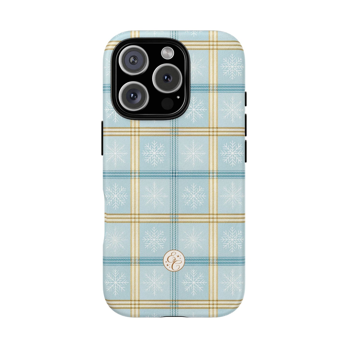 Blue Winter Plaid Tough Phone Case