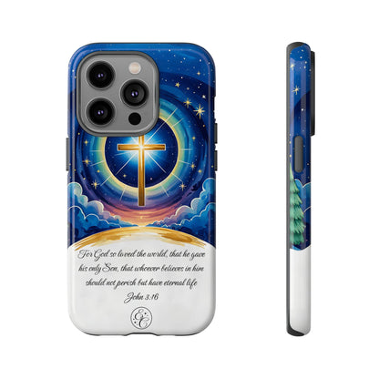 Celestial Cross - John 3:16 Tough Phone Case