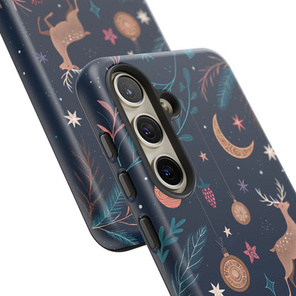 Boho Christmas Reindeer Tough Phone Case