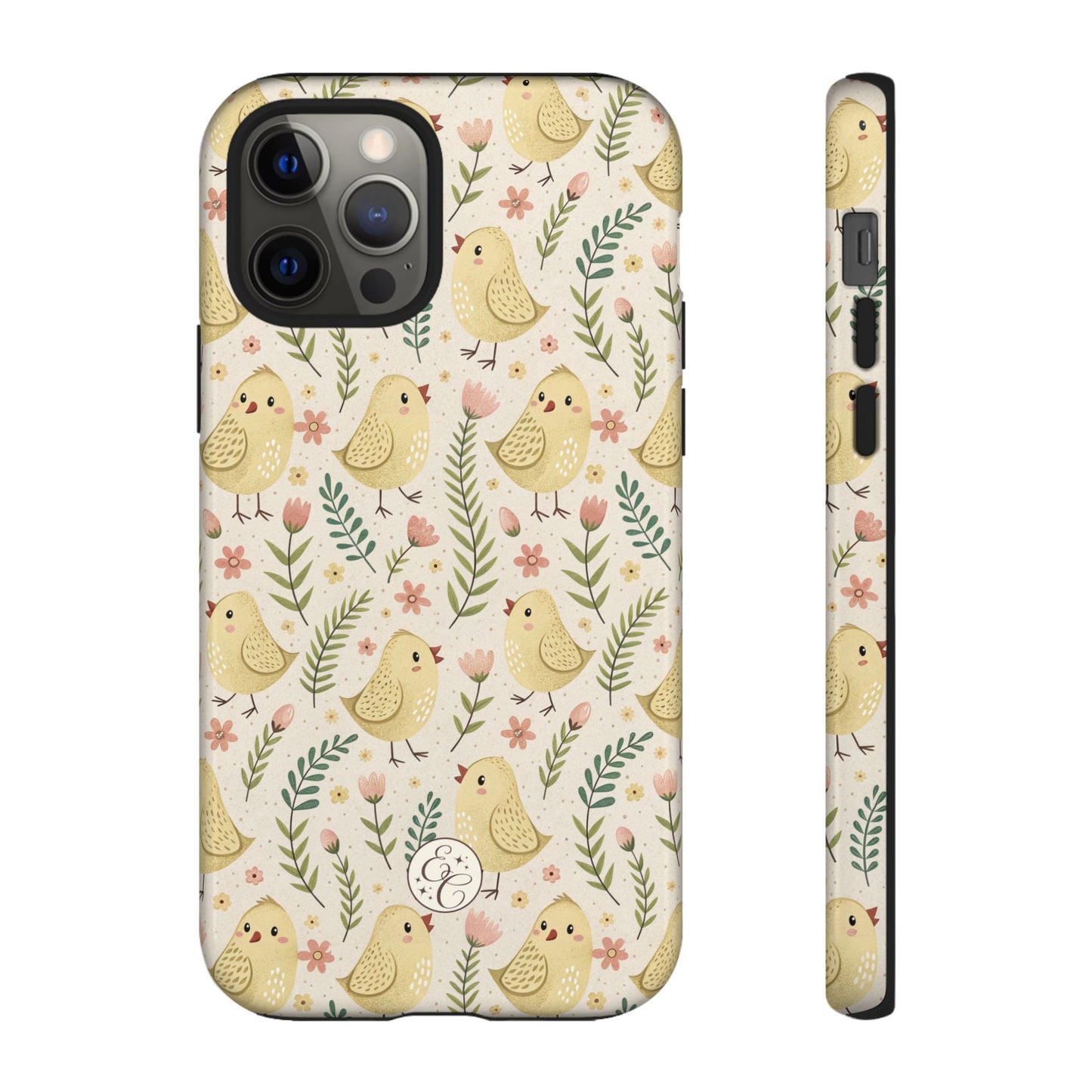 Vintage Floral Chick Pattern Tough Phone Case