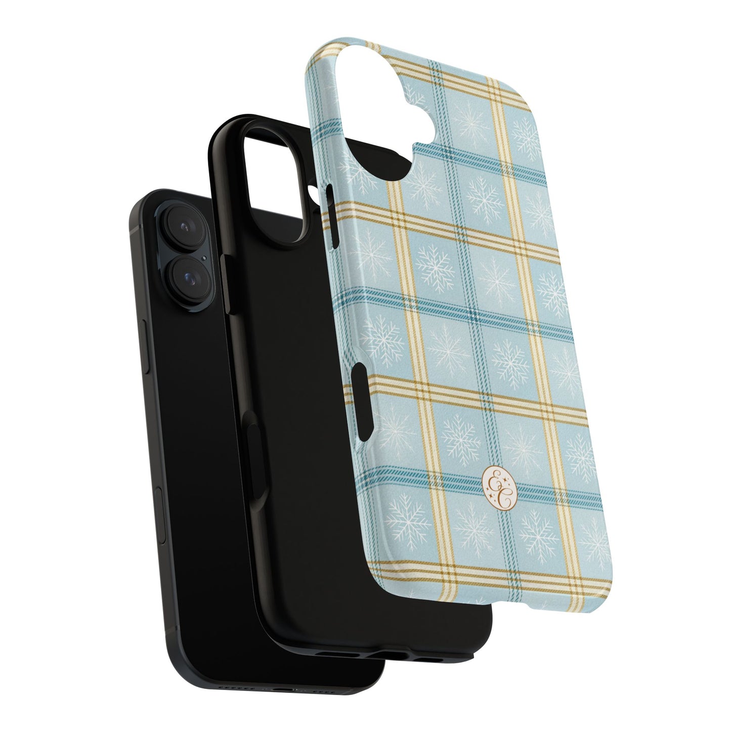 Blue Winter Plaid Tough Phone Case