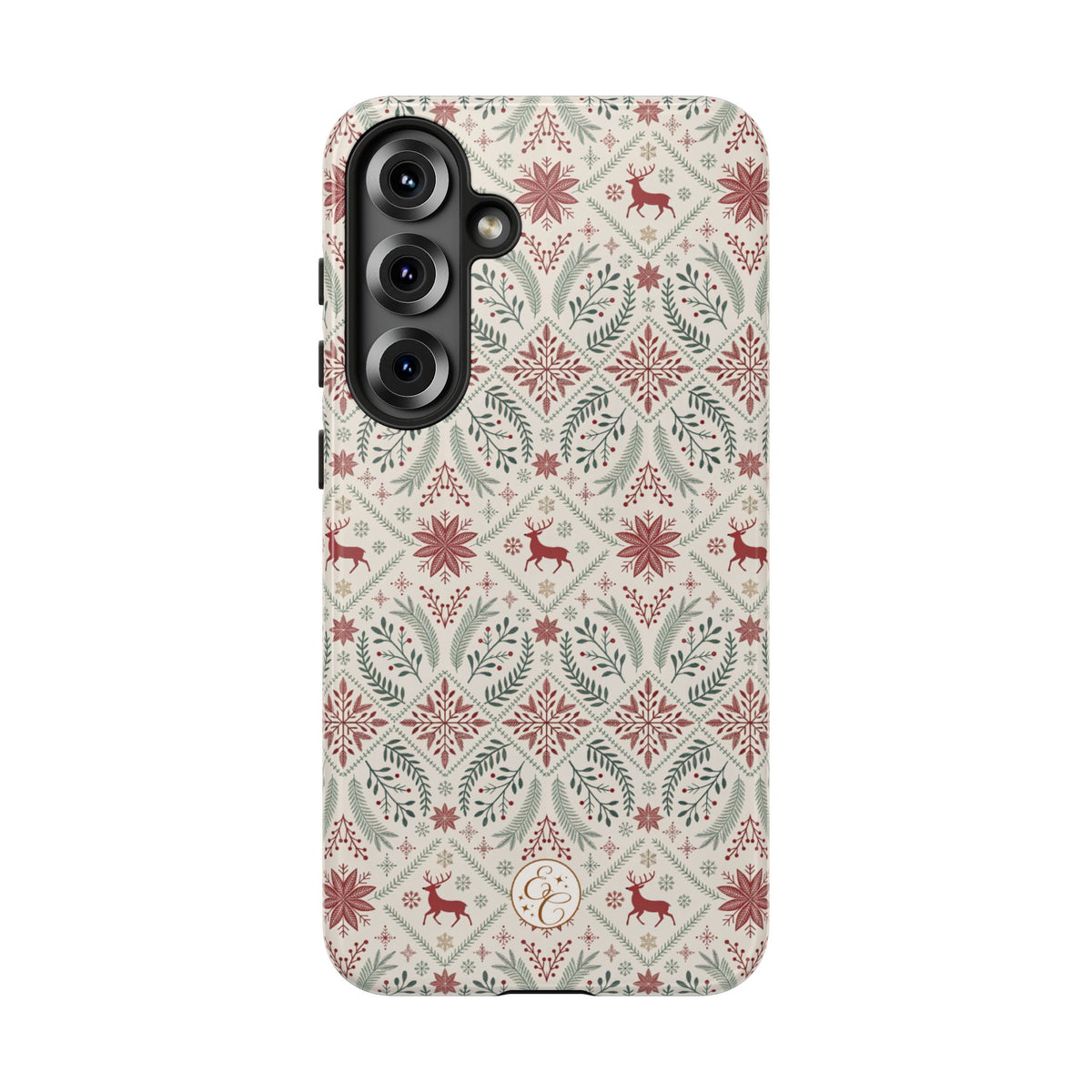 Red Reindeer Christmas Pattern Phone Case