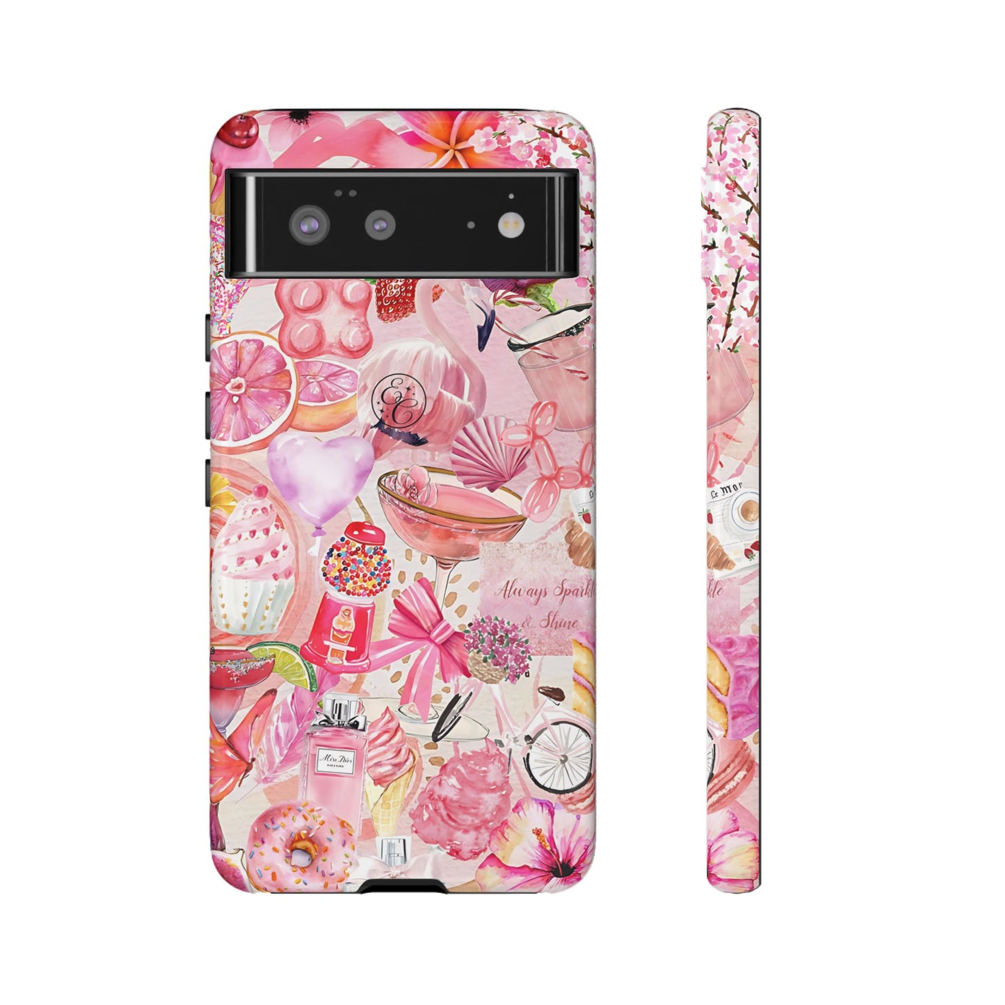 Pink Collage Tough Phone Case