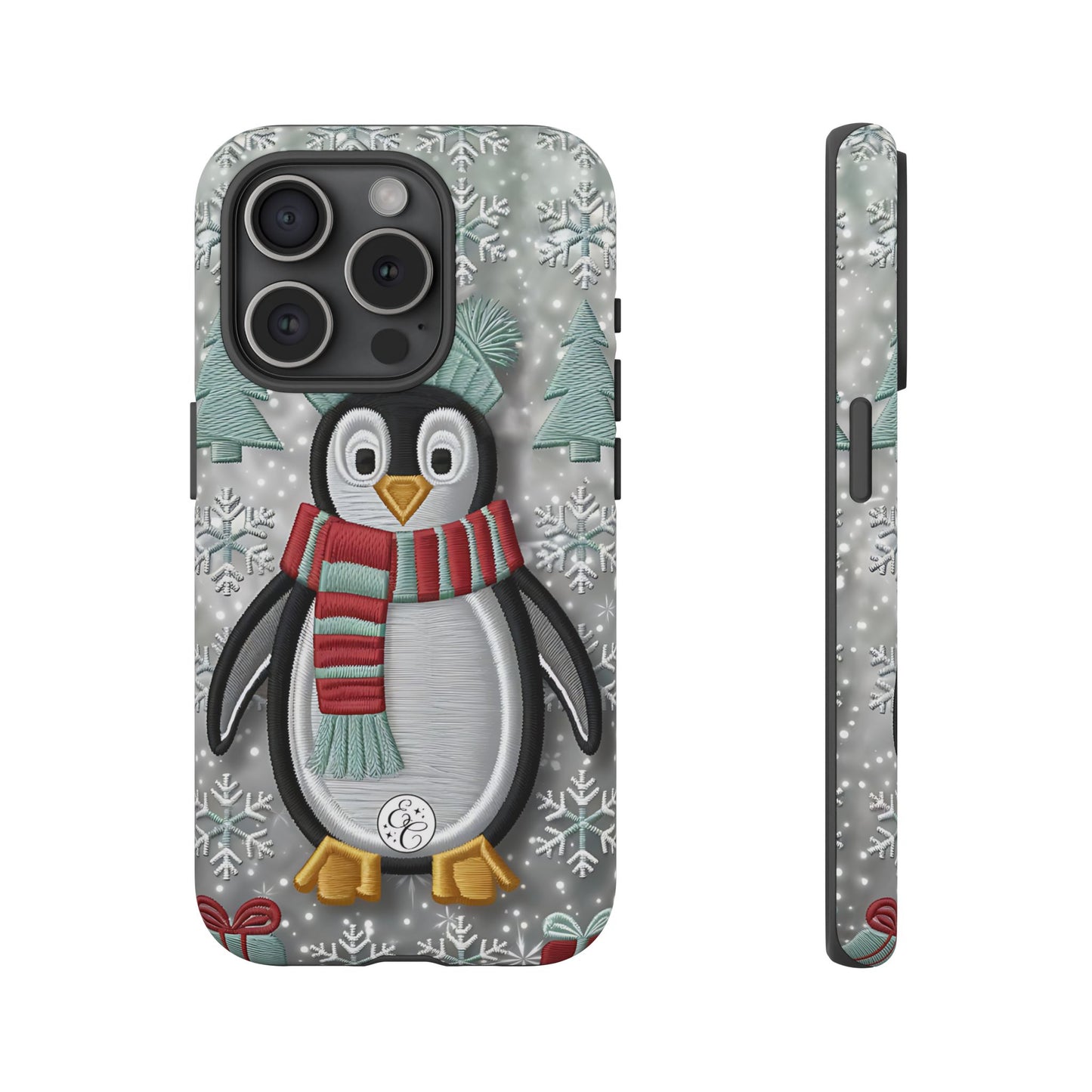 Cute Christmas Penguin Tough Phone Case