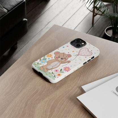 Cute Teddy Bear Tough Phone Case
