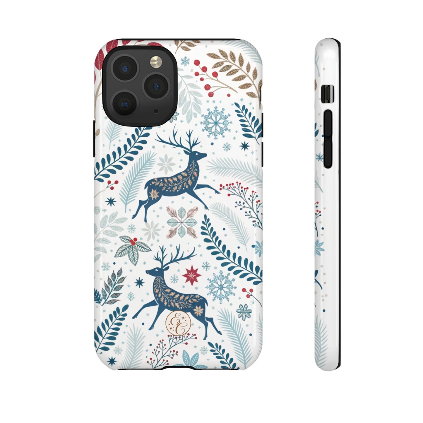 Blue Winter Deer Tough Phone Case