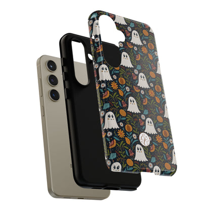 Boho Halloween Ghost Pattern Tough Phone Case