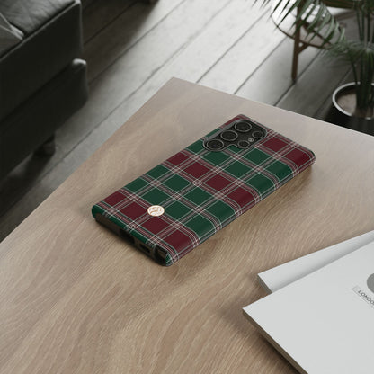 Green & Burgundy Plaid Tough Phone Case