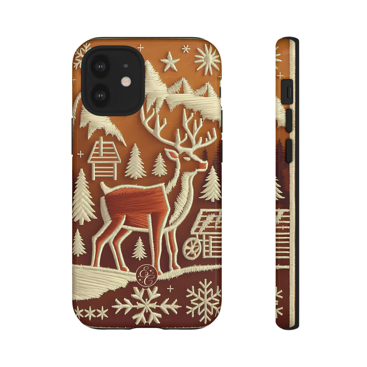 Rustic Reindeer Christmas Phone Case