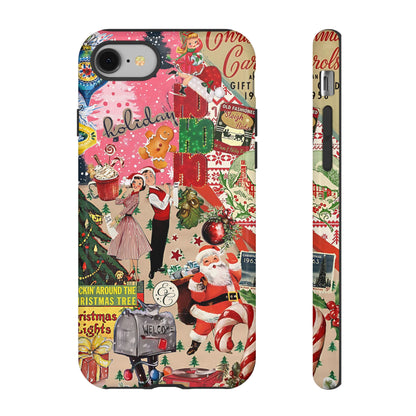 Vintage Christmas Collage Tough Phone Case