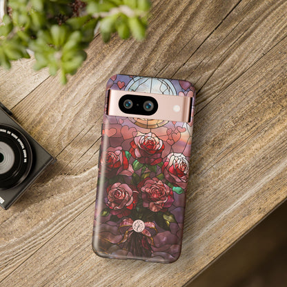 Bouquet of Roses Stained Glass Tough Phone Case