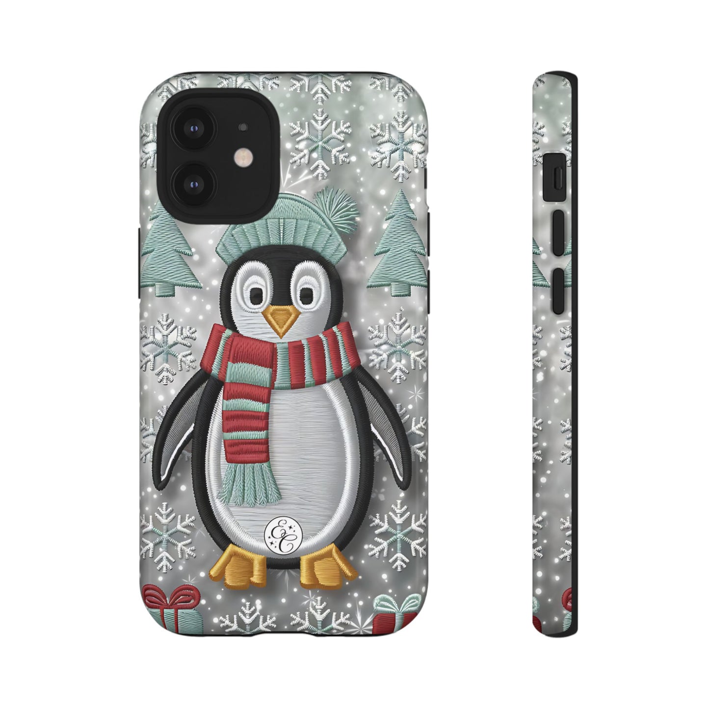 Cute Christmas Penguin Tough Phone Case