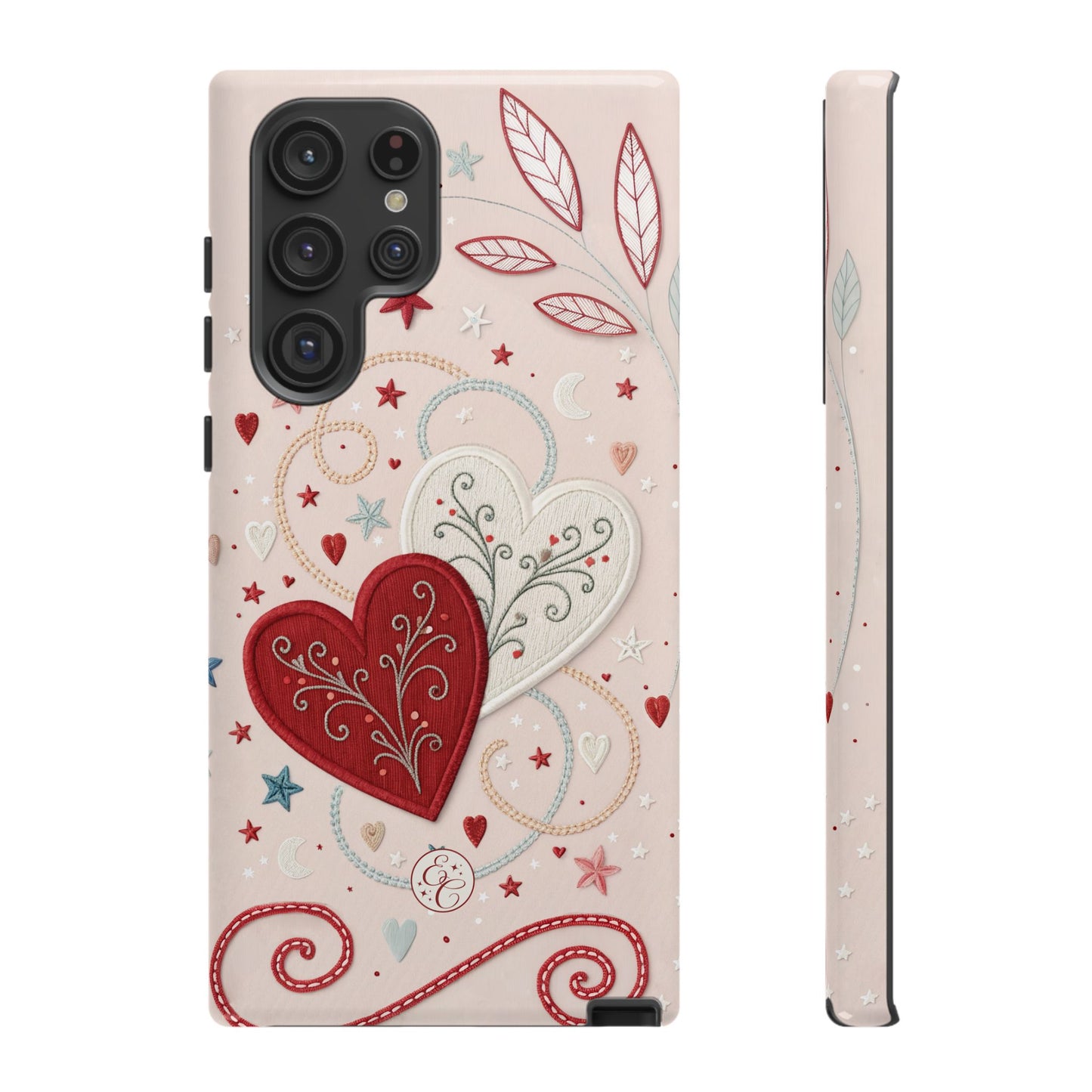 Interlinked Hearts Tough Phone Case