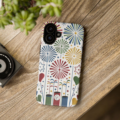 Colorful Fireworks and Stars Tough Phone Case