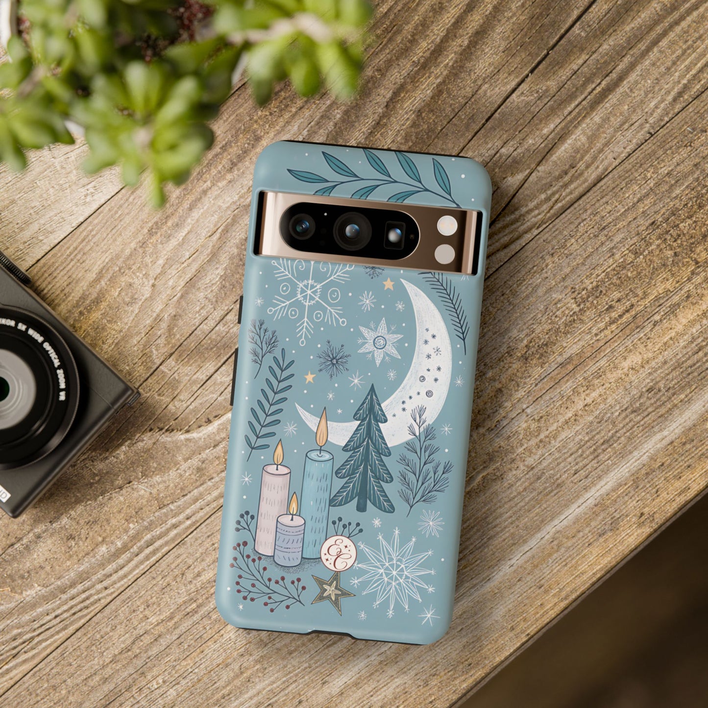 Winter Moon & Candles Tough Phone Case
