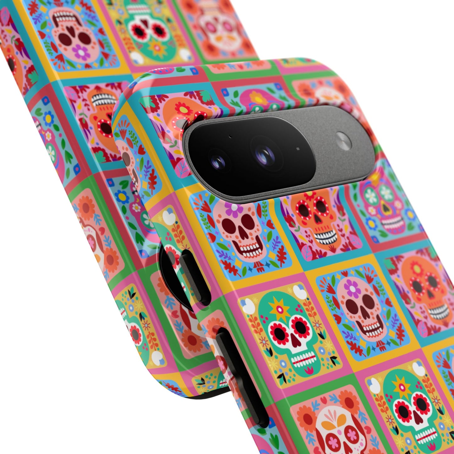 Colorful Sugar Skull Pattern Tough Phone Case