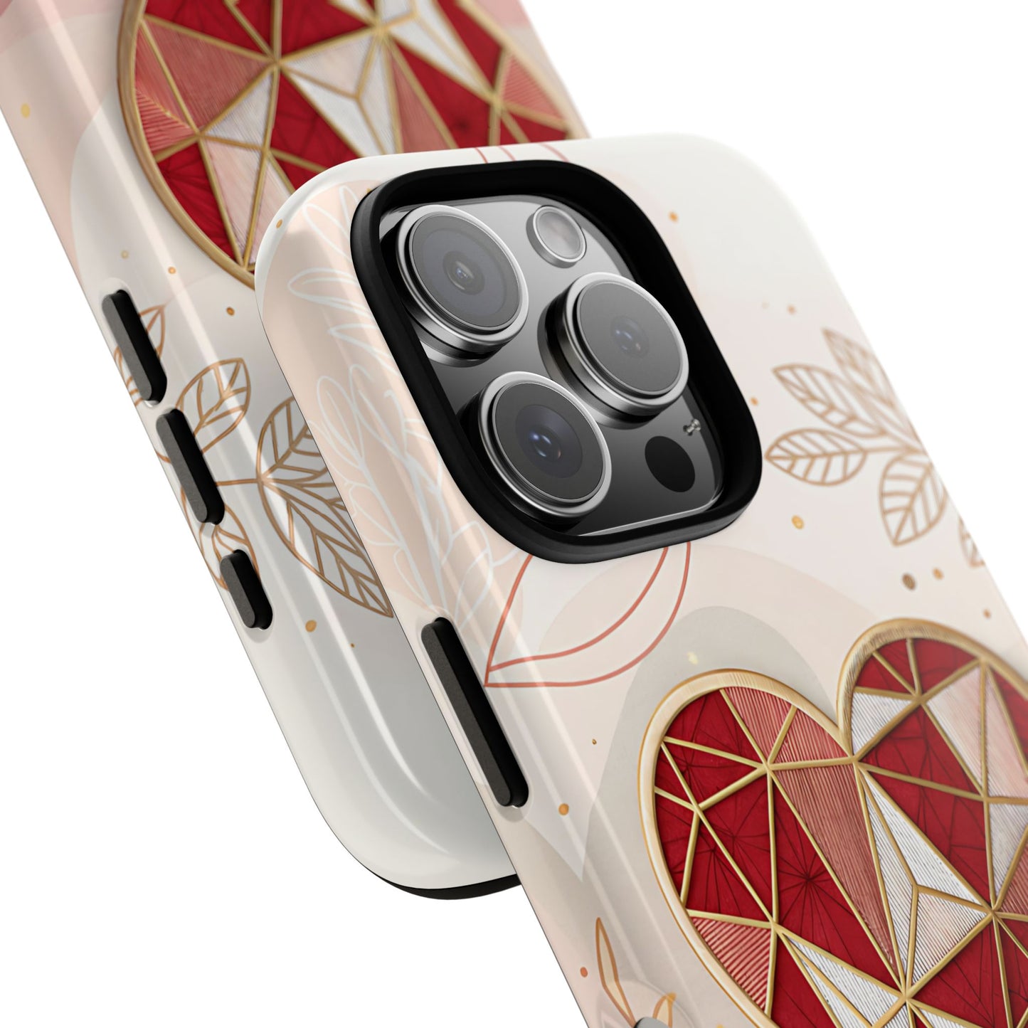 Geometric Heart Tough Phone Case