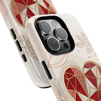 Geometric Heart Tough Phone Case