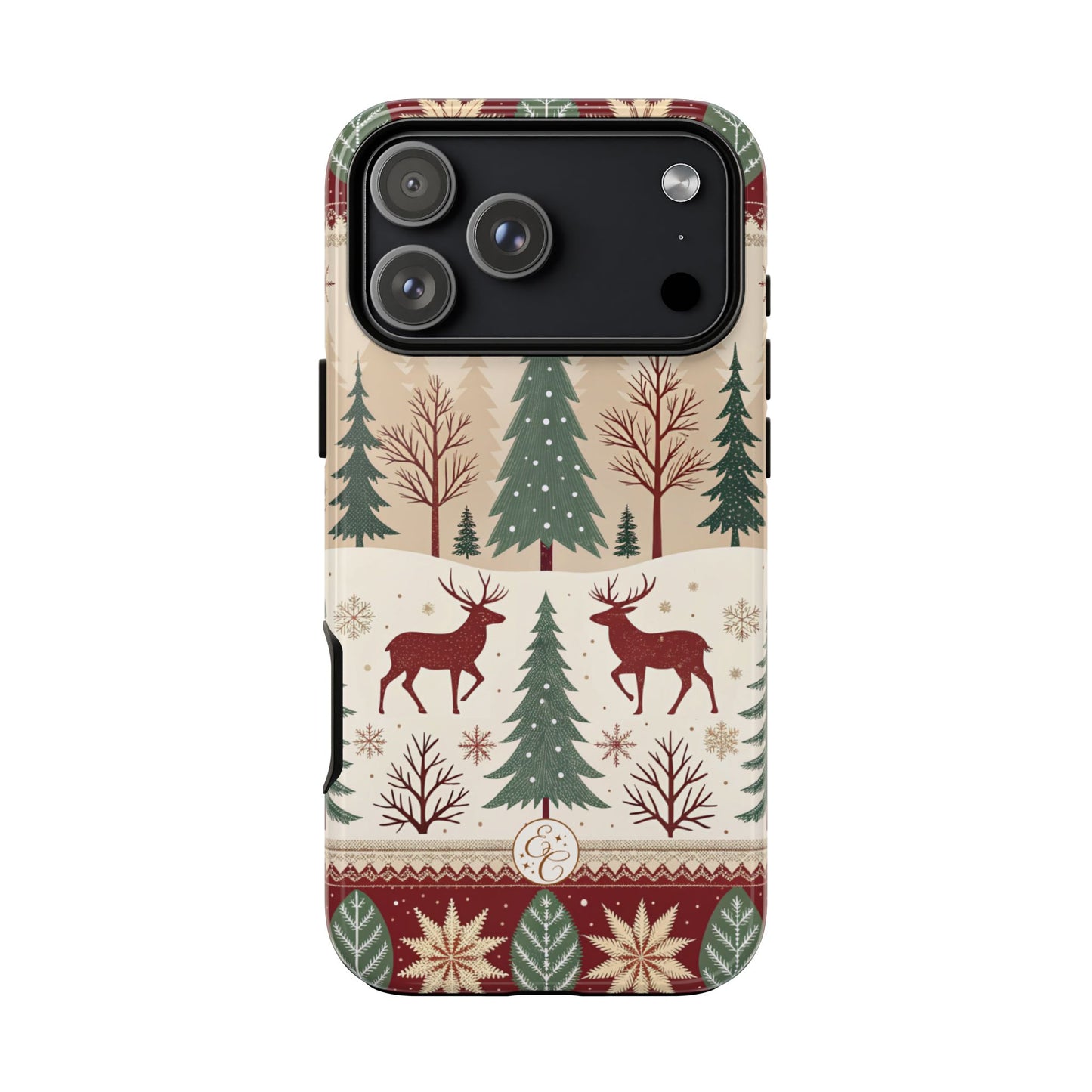 Vintage Christmas Reindeer Tough Phone Case