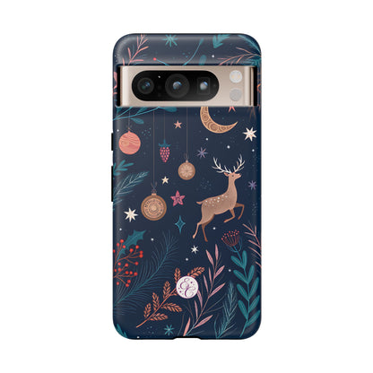 Boho Christmas Reindeer Tough Phone Case