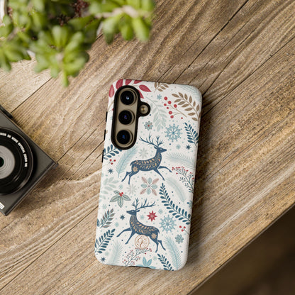 Blue Winter Deer Phone Case