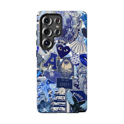 Blue Collage Tough Phone Case