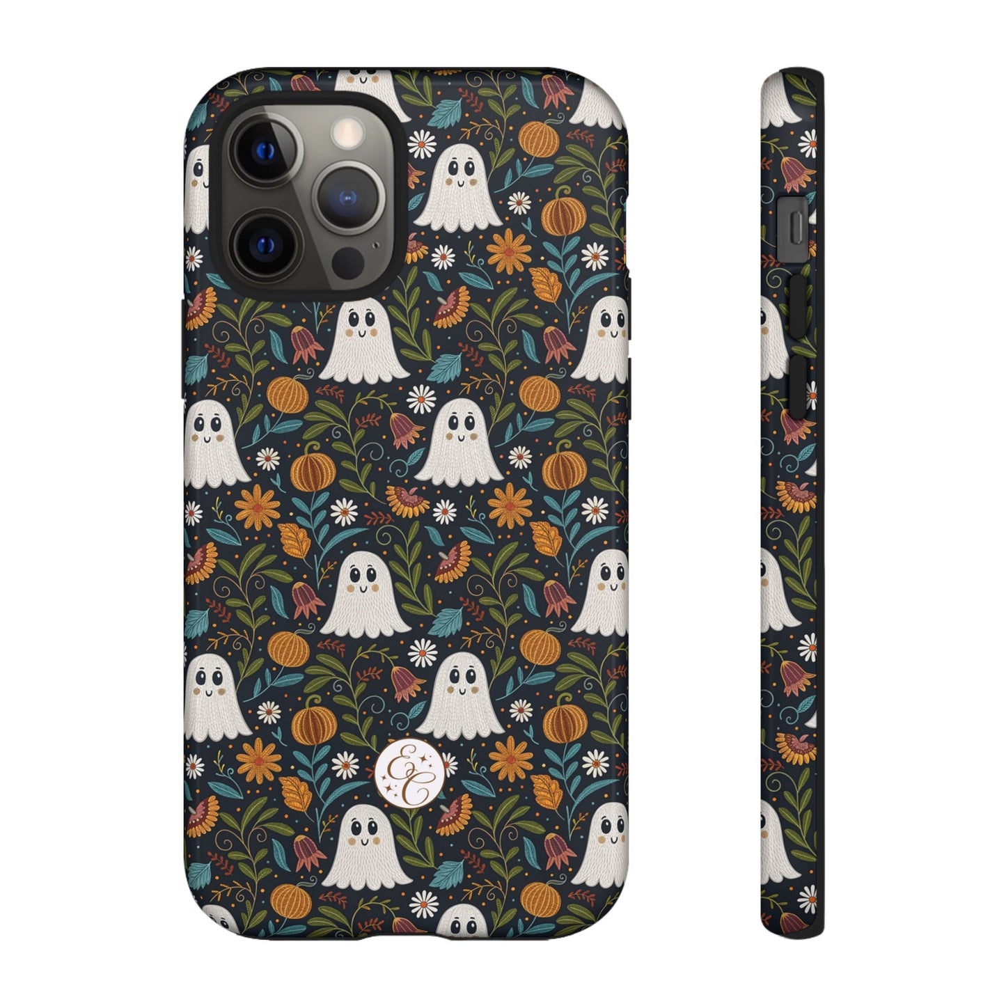 Boho Halloween Ghost Pattern Tough Phone Case