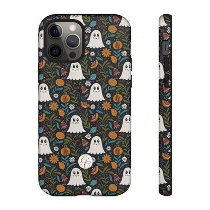 Boho Halloween Ghost Pattern Tough Phone Case