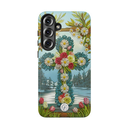 Floral Cross Tough Phone Case
