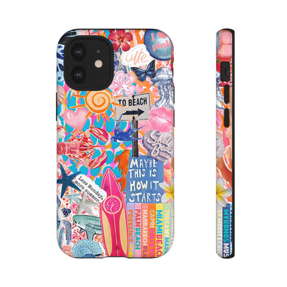 Colorful Beach Collage Tough Phone Case