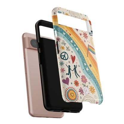 LGTBQ+ Pride Boho Doodle Tough Phone Case