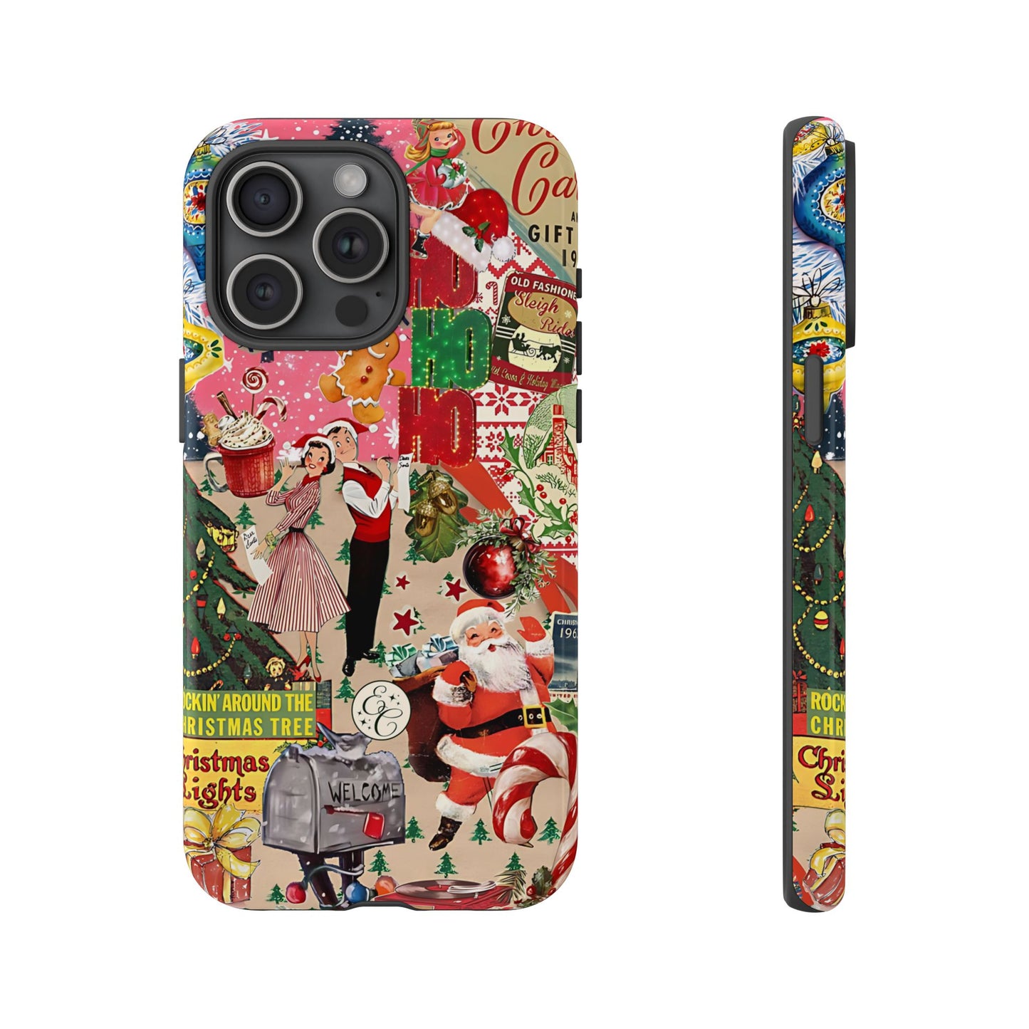 Vintage Christmas Collage Tough Phone Case