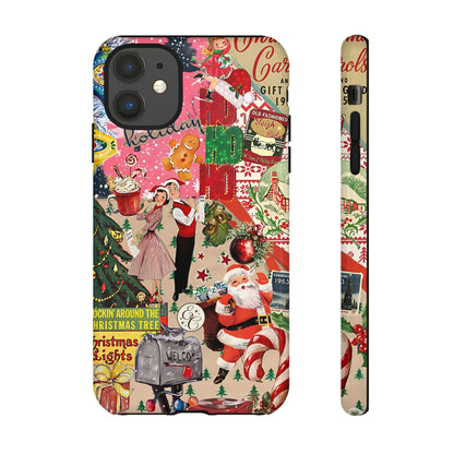 Vintage Christmas Collage Tough Phone Case