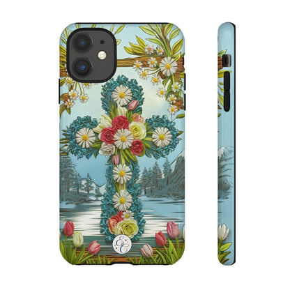 Floral Cross Tough Phone Case